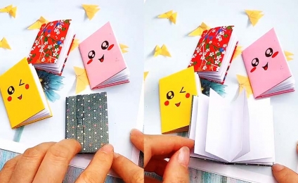 DIY mini notebook crafts for kids
